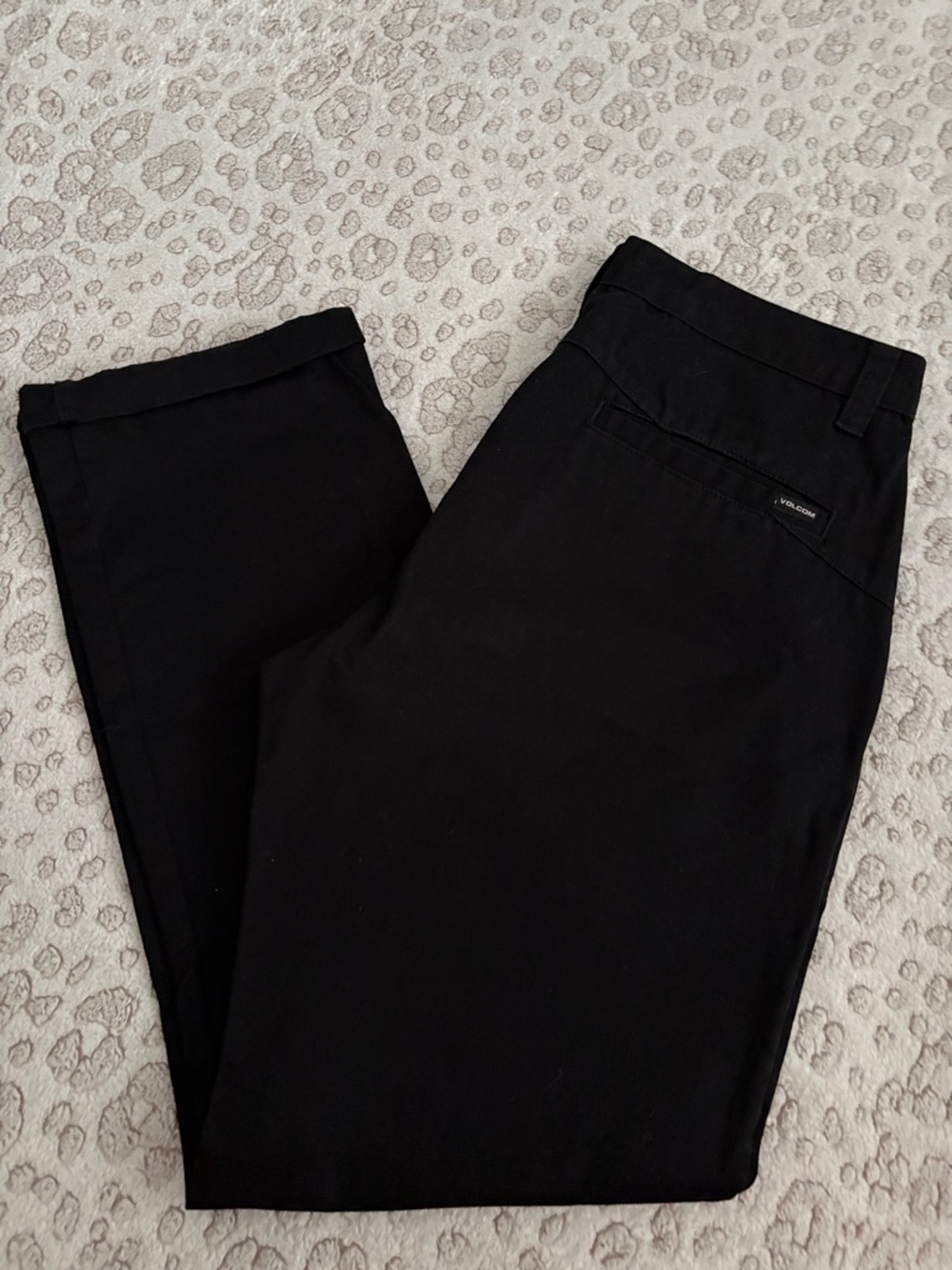 Volcom Men's Black Chino Pants - Slim Straight Fit